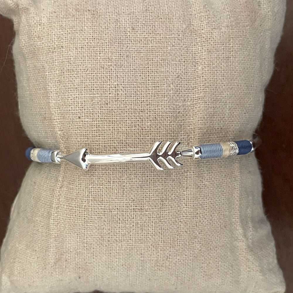 Blue and Silver Stella & Dot Arrow Cuff